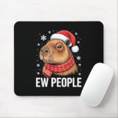 Ew People Capybara Christmas Funny Introvert Holid マウスパッド (マウス)