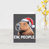 Ew People Capybara Christmas Humor  カード (黄色い花)