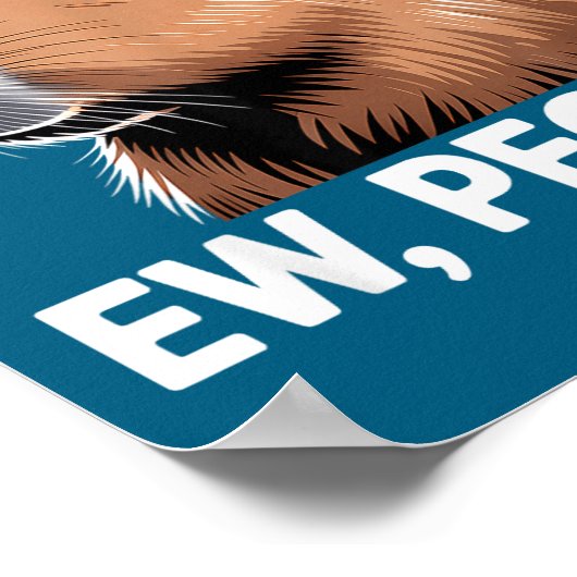 Ew People Capybara Christmas Humor  ポスター (角)