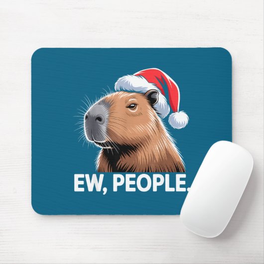 Ew People Capybara Christmas Humor  マウスパッド (マウス)