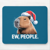 Ew People Capybara Christmas Humor  マウスパッド (正面)