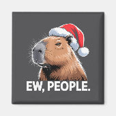 Ew People Capybara Christmas Humor  マグネット (正面)