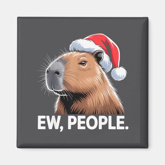 Ew People Capybara Christmas Humor  マグネット (正面)