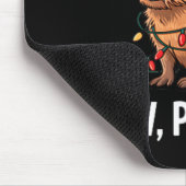 Ew People Capybara Christmas Lights Funny Introver マウスパッド (コーナー)