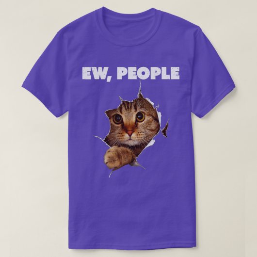 Ew、People Cat Meow子猫おもしろい猫Mom And Cat Tシャツ (デザイン正面)