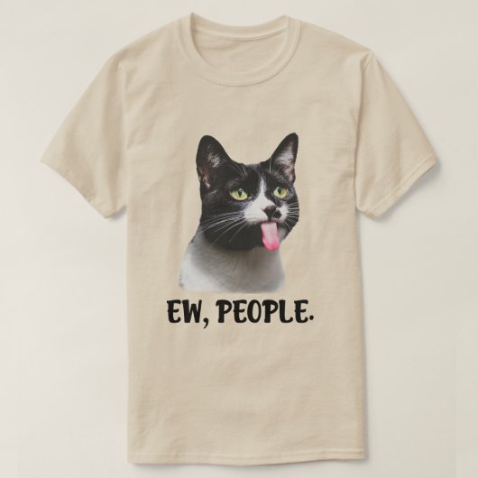 Ew People cute cat meme Tシャツ (デザイン正面)