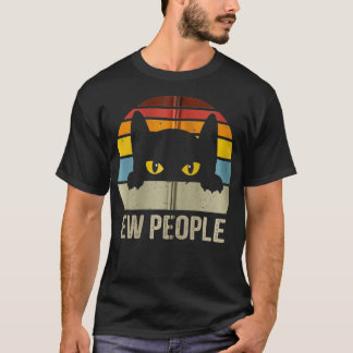 Ew People cute cat vintage cat fun retro Zip  Tシャツ