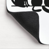 Ew People Funny Meowy Black Cats マウスパッド (コーナー)