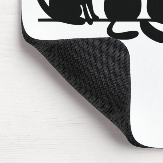 Ew People Funny Meowy Black Cats マウスパッド (コーナー)