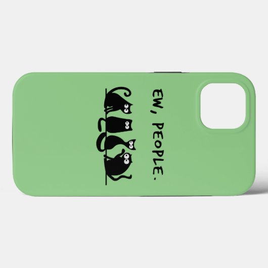 Ew People Funny Meowy Black Cats  Case-Mate iPhoneケース (裏面 (横))