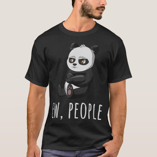 Ew People Panda Introvert Antisocial's Irytomic T Tシャツ (正面)