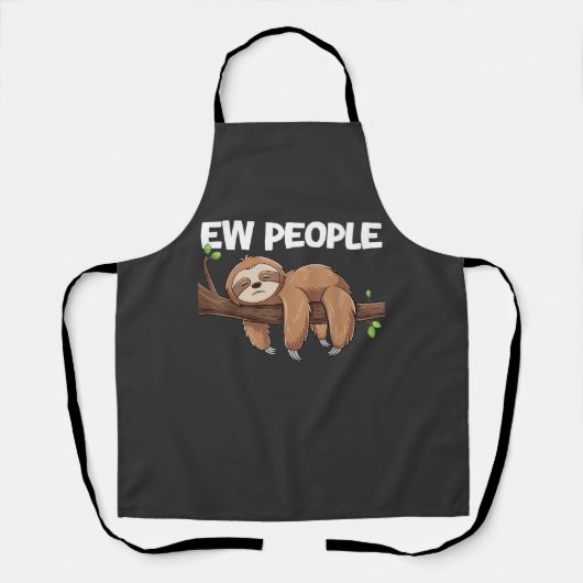 Ew People Sloth T-Shirt エプロン (正面)