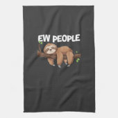 Ew People Sloth T-Shirt キッチンタオル (縦)