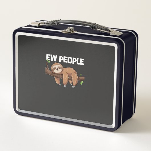 Ew People Sloth T-Shirt メタルランチボックス (正面)