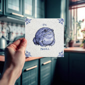 Ew People Toad Delft Blue Dutch Style  タイル