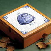 Ew People Toad Delft Blue Dutch Style  タイル