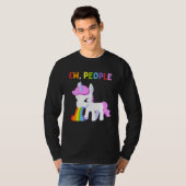 Ew People Unicorn Antisocial Rainbow Tシャツ (正面フル)
