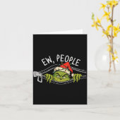 Ew People Xmas Funny Santa Sarcastic Anti Social I カード (黄色い花)