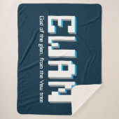 Ewan少年の名前と意味ピクセル文字ゲーマー シェルパブランケット (正面)