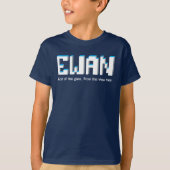 Ewan boys name and meaning pixels文字 tシャツ (正面)