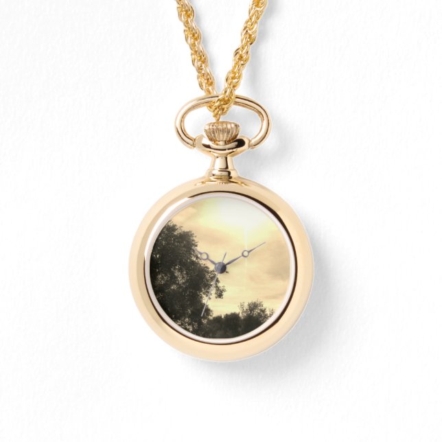 eWatchネックレス女性のクールエコスタイル 腕時計 (正面)