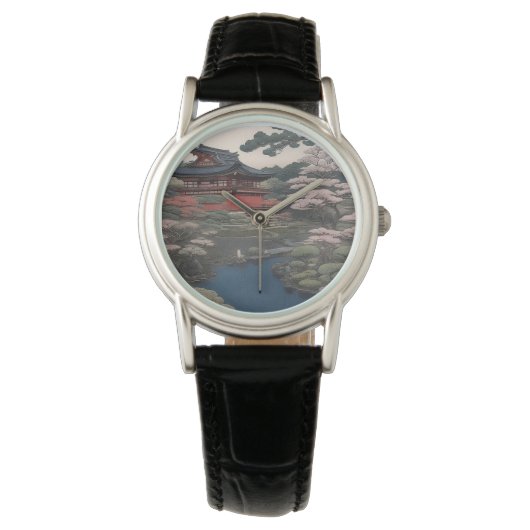 eWatch Factory - Temple on the river - Japan 腕時計 (正面)