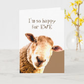 EWEおもしろいおめでとう羊カード カード (黄色い花)