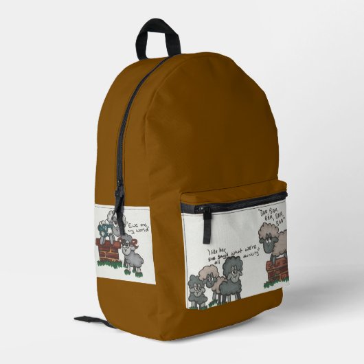 Eweは混合バッグ プリントバックパック (裏面左端)