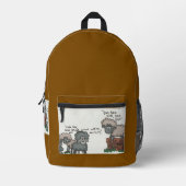 Eweは混合バッグ プリントバックパック (正面)