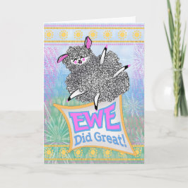 Ewe Did Great! – Kid Congratulations カード