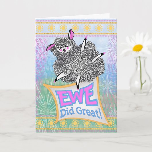 Ewe Did Great! – Kid Congratulations カード (小さな植物)