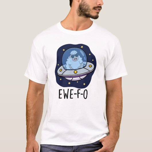Ewe-F-O UFOおもしろいプン Tシャツ (正面)