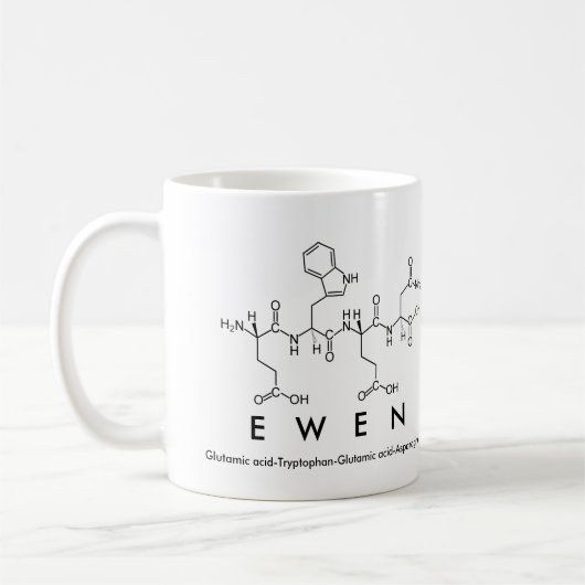 Ewenペプチド名mug コーヒーマグカップ (左)