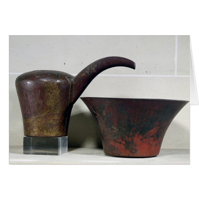 Ewerおよび洗面器(銅) (正面横)