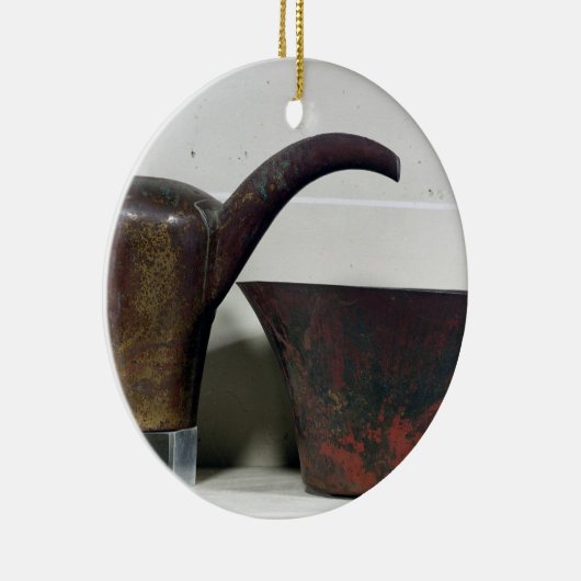 Ewerおよび洗面器(銅) セラミックオーナメント (右)