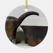 Ewerおよび洗面器(銅) セラミックオーナメント (正面)