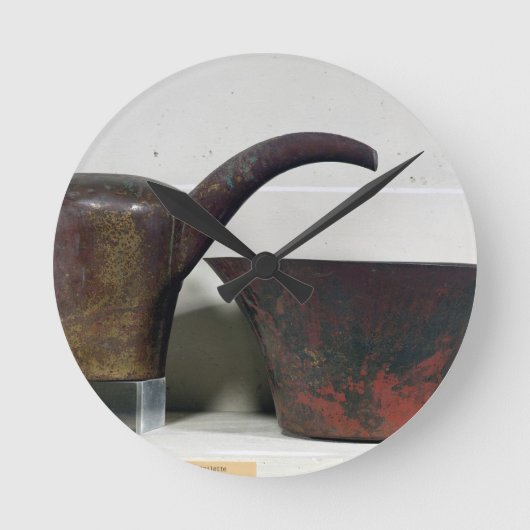 Ewerおよび洗面器(銅) ラウンド壁時計 (正面)