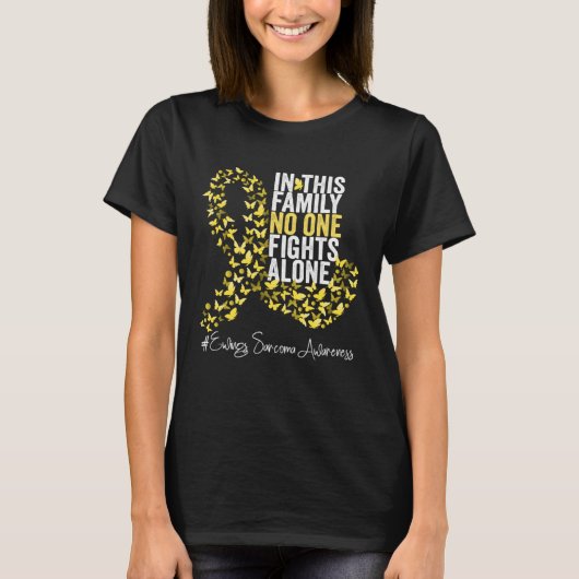 Ewings Sarcoma Awareness Month Yellow Ribbon Tシャツ (正面)