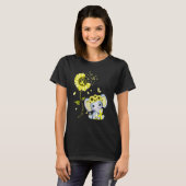 Ewings Sarcoma Awareness Yellow Hippie Sunflower E Tシャツ (正面フル)