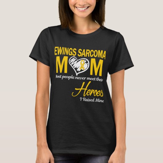 Ewings Sarcoma Mom I Raise Mine Tシャツ (正面)