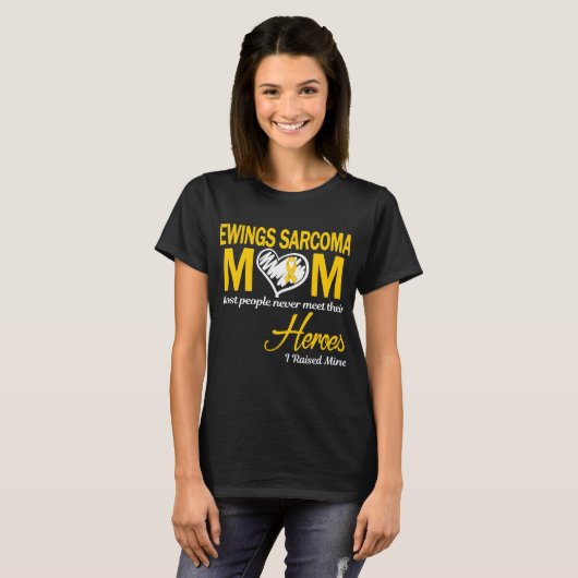 Ewings Sarcoma Mom I Raise Mine Tシャツ (正面フル)