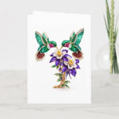 EWN Hummingbird Wedding Any Letters Custom Folded 招待状 (裏面)