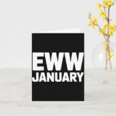 Eww January Funny New Year Winter Mood Meme カード (黄色い花)