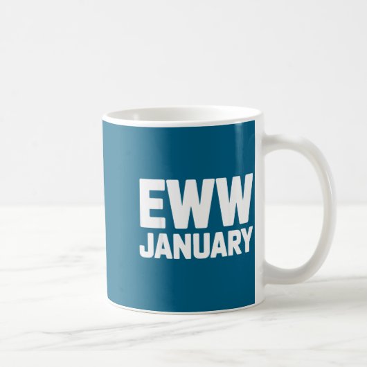 Eww January Funny New Year Winter Mood Meme  コーヒーマグカップ (右)