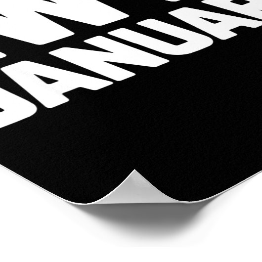 Eww January Funny New Year Winter Mood Meme ポスター (角)