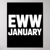 Eww January Funny New Year Winter Mood Meme ポスター (正面)