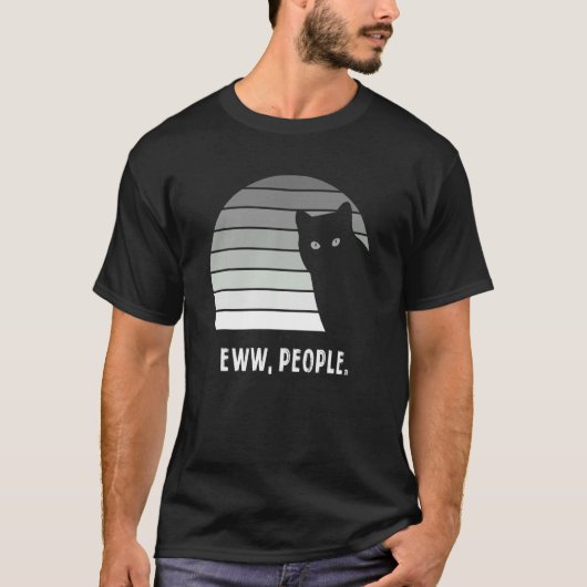 Eww people retro cat  cats cat tシャツ (正面)