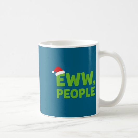 Eww People Santa Hat Funny Christmas Men Women コーヒーマグカップ (右)