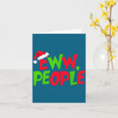 Eww People Santa Hat Funny Christmas Mens Womens K カード (黄色い花)