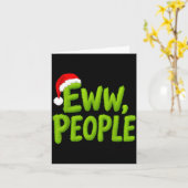Eww People Santa Hat Funny Christmas Mens Womens K カード (黄色い花)